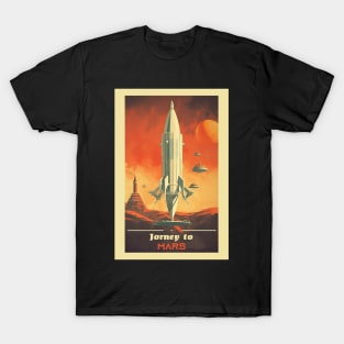 Mars Adventure Vintage Travel Poster T-Shirt